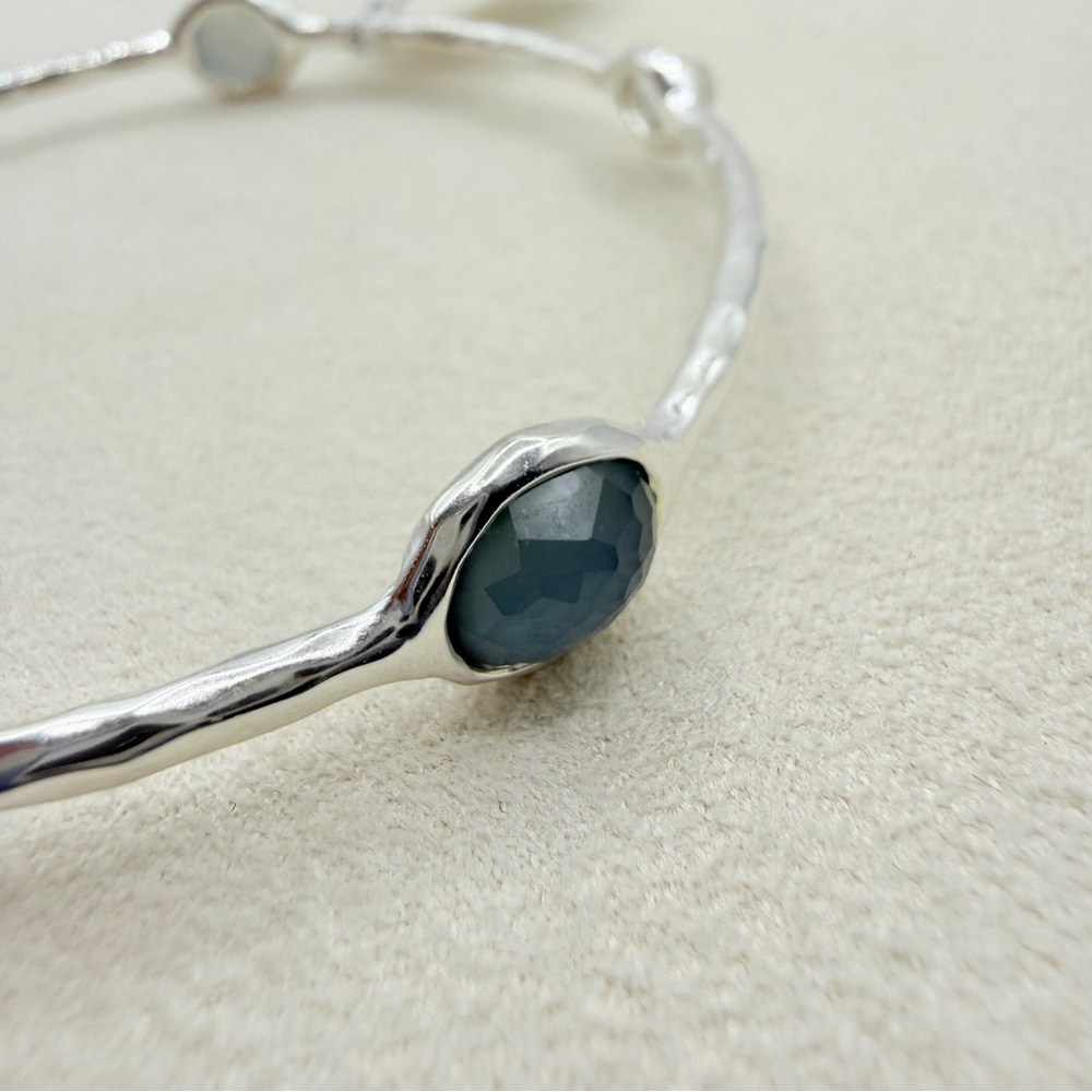 Ippolita Wonderland 5 Stone Bangle Bracelet in Savoy Size 2 Blue - Picture 5 of 16
